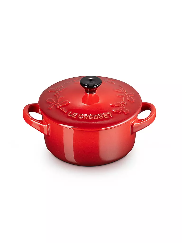 LE CREUSET | Mini Cocotte 10cm 0,2l Holly Collection Limited Edition Kirschrot | rot