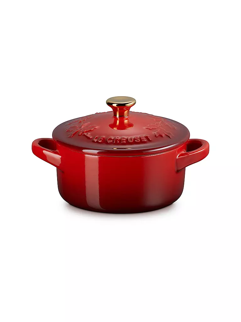 LE CREUSET | Mini Cocotte mit Deckel 10cm HOLLY Kirschrot  | rot