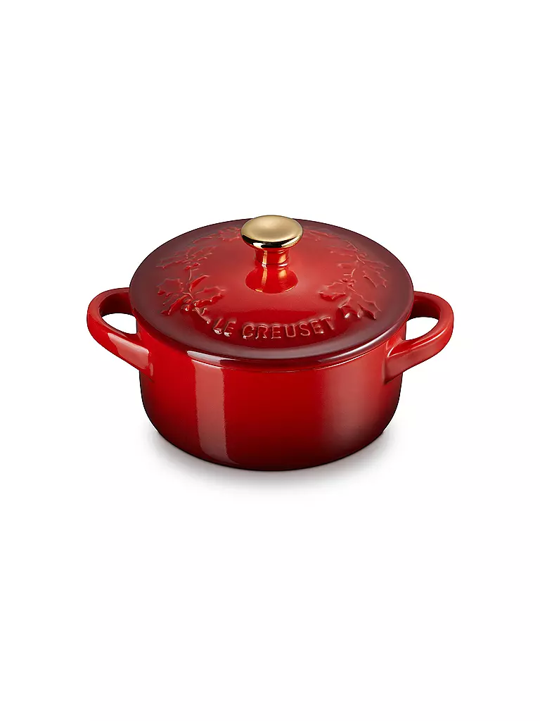 LE CREUSET | Mini Cocotte mit Deckel 10cm HOLLY Kirschrot  | rot