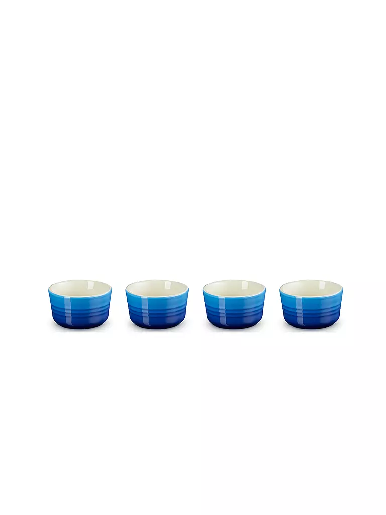 LE CREUSET | Mini Förmchen aus Steinzeug 4-er Set Azure  | blau