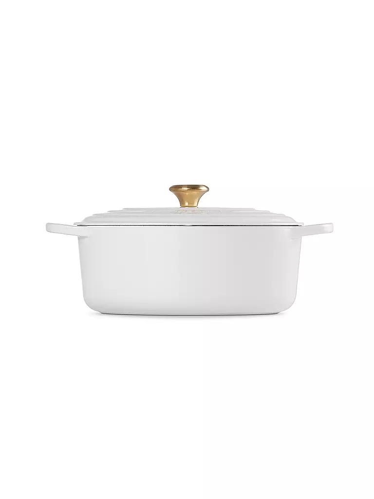 LE CREUSET | Ovaler Bräter aus Gusseisen Signature 31cm 6,3l White | weiss