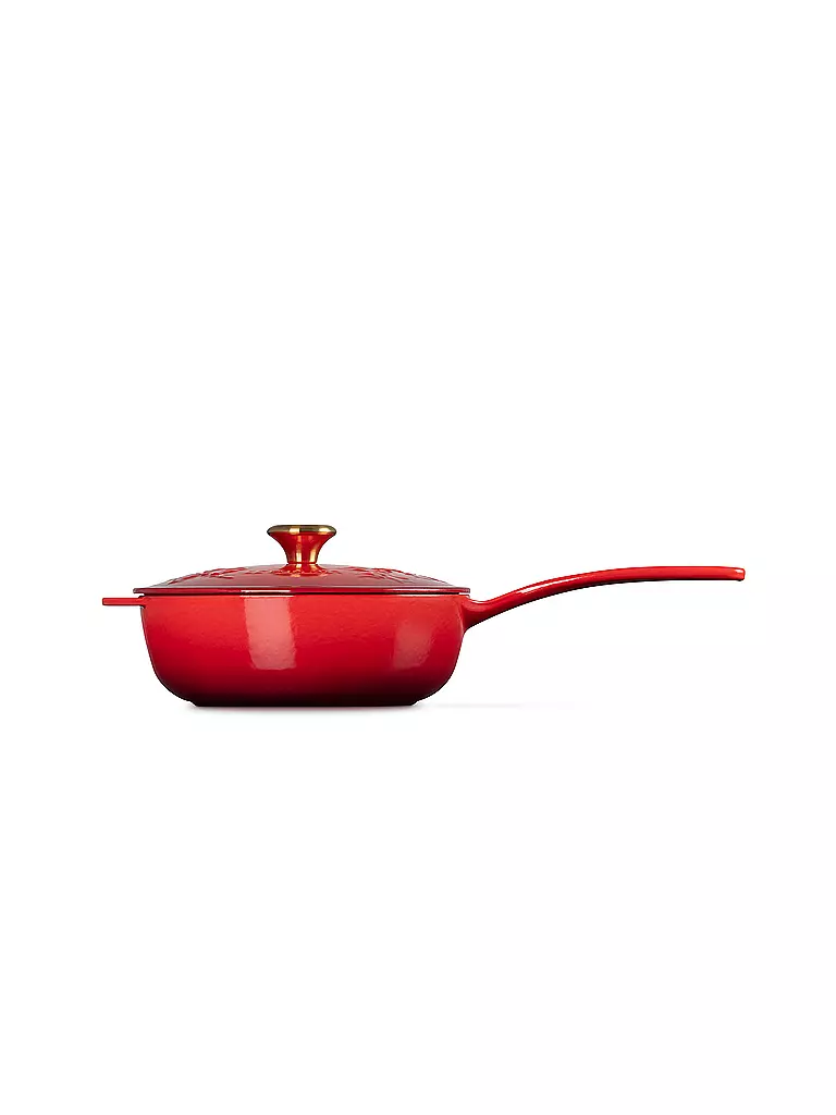 LE CREUSET | Stielkasserolle mit Deckel 21cm HOLLY Kirschrot | rot