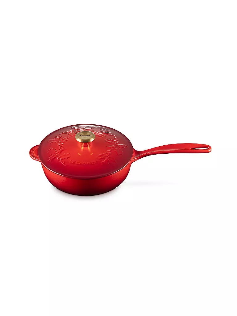 LE CREUSET | Stielkasserolle mit Deckel 21cm HOLLY Kirschrot | rot