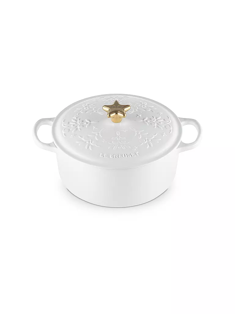 LE CREUSET | Weihnachts Bräter mit Deckel 24cm SIGNATURE Cotton | beige