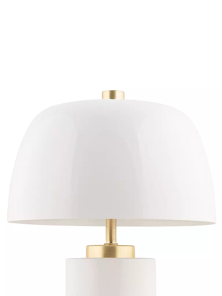 LEITMOTIV | LED Tischlampe FREYA Iron White | hellbraun