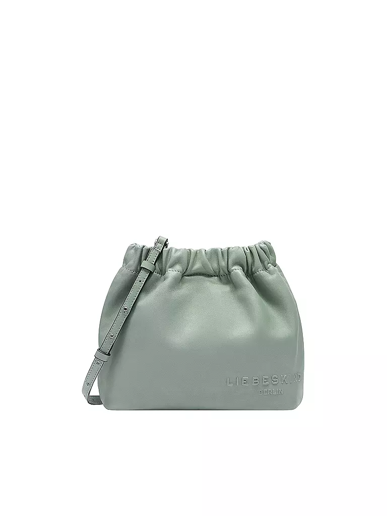 LIEBESKIND BERLIN | Ledertasche - Bucket Bag RUFFLE Small | hellgrün