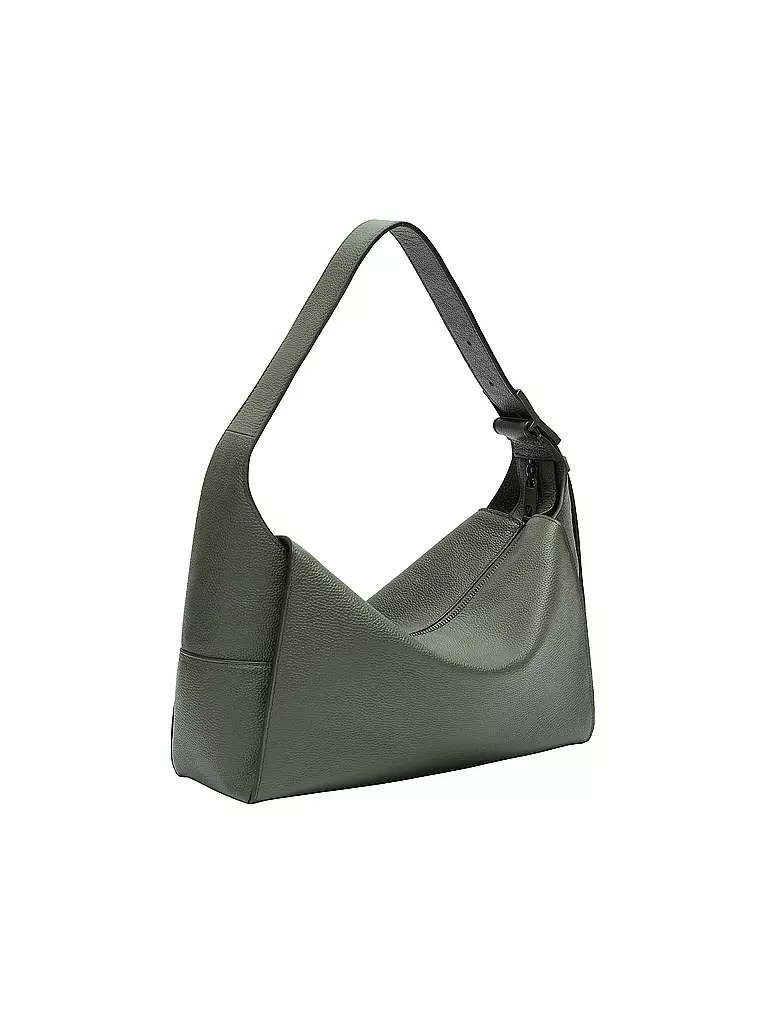 LIEBESKIND BERLIN | Ledertasche - Hobo Bag  LOU Medium | dunkelgrün