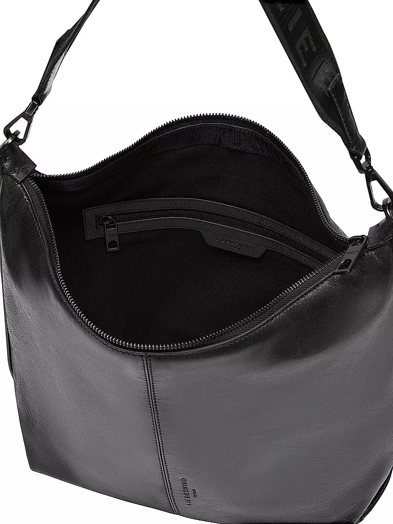 LIEBESKIND BERLIN | Ledertasche - Hobo PARIS Medium | schwarz