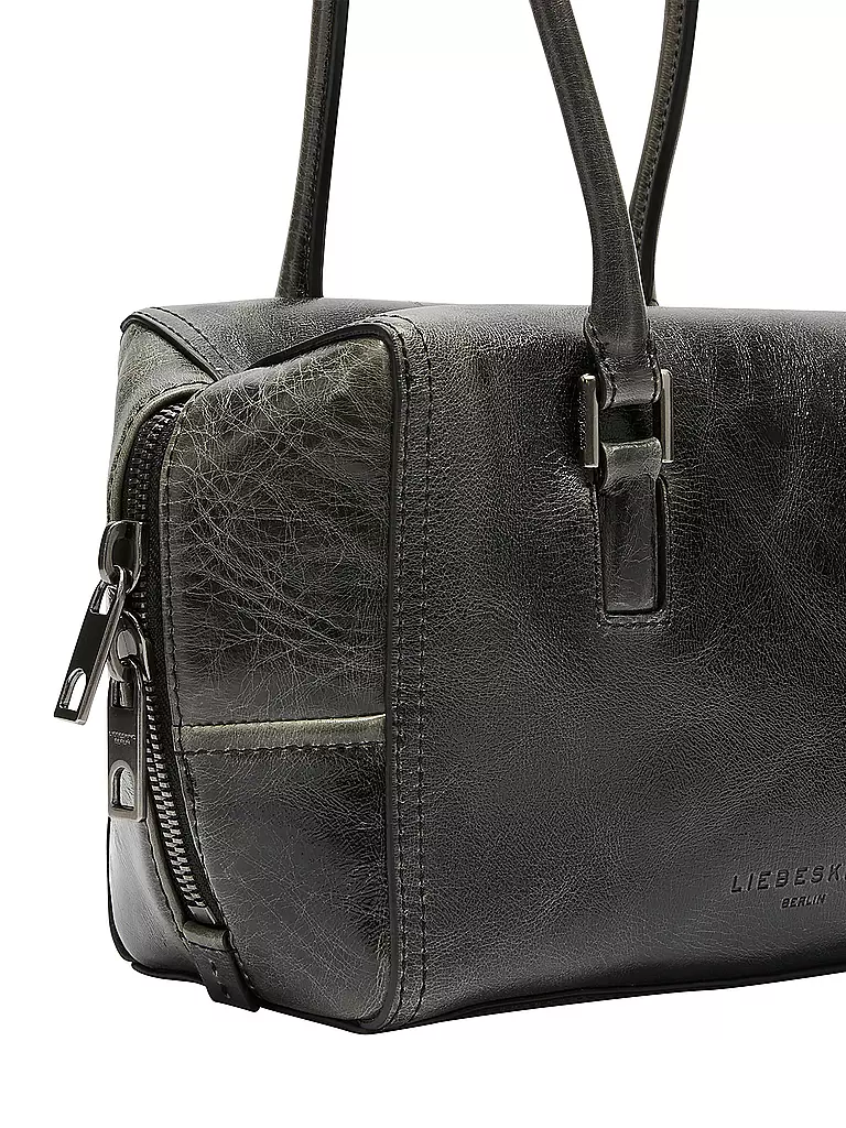 LIEBESKIND BERLIN | Ledertasche - Schultertasche KAYLA SATCHEL Small | grau