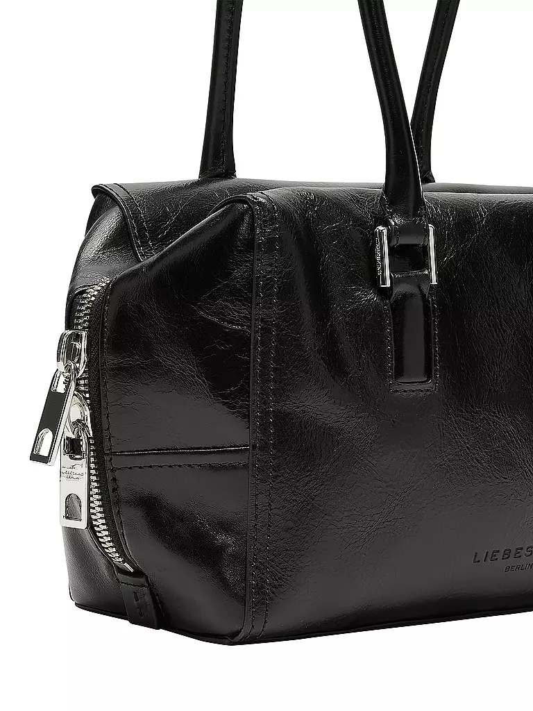 LIEBESKIND BERLIN | Ledertasche - Schultertasche KAYLA SATCHEL Small | schwarz