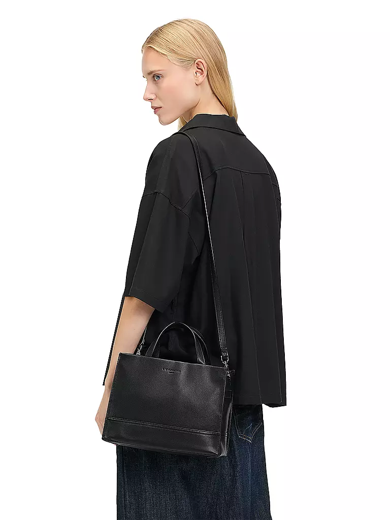 LIEBESKIND BERLIN | Ledertasche - Tote Bag LOU SATCHEL Medium  | schwarz