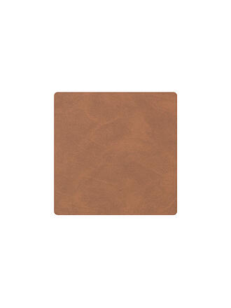 LIND DNA | Leder-Untersetzer eckig Nupo 10x10cm Brown