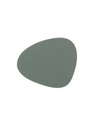 LIND DNA | Leder-Untersetzer oval 11x13cm Pastel Green