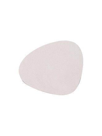 LIND DNA | Leder Untersetzer oval 11x13cm Oyster White