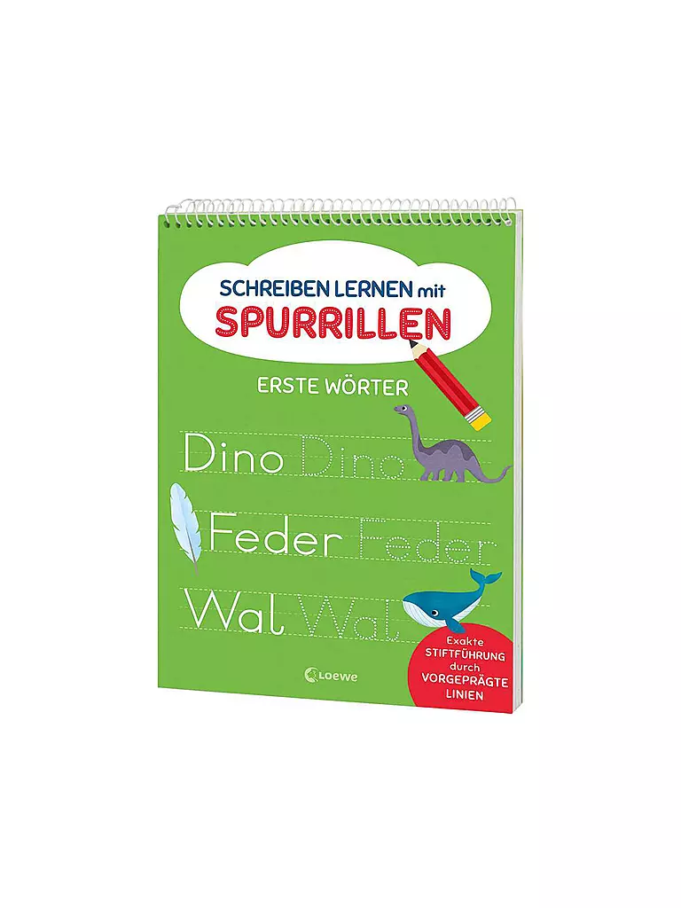 LOEWE VERLAG | Schreibblock - Schreiben lernen mit Spurrillen - Erste Wörter | keine Farbe