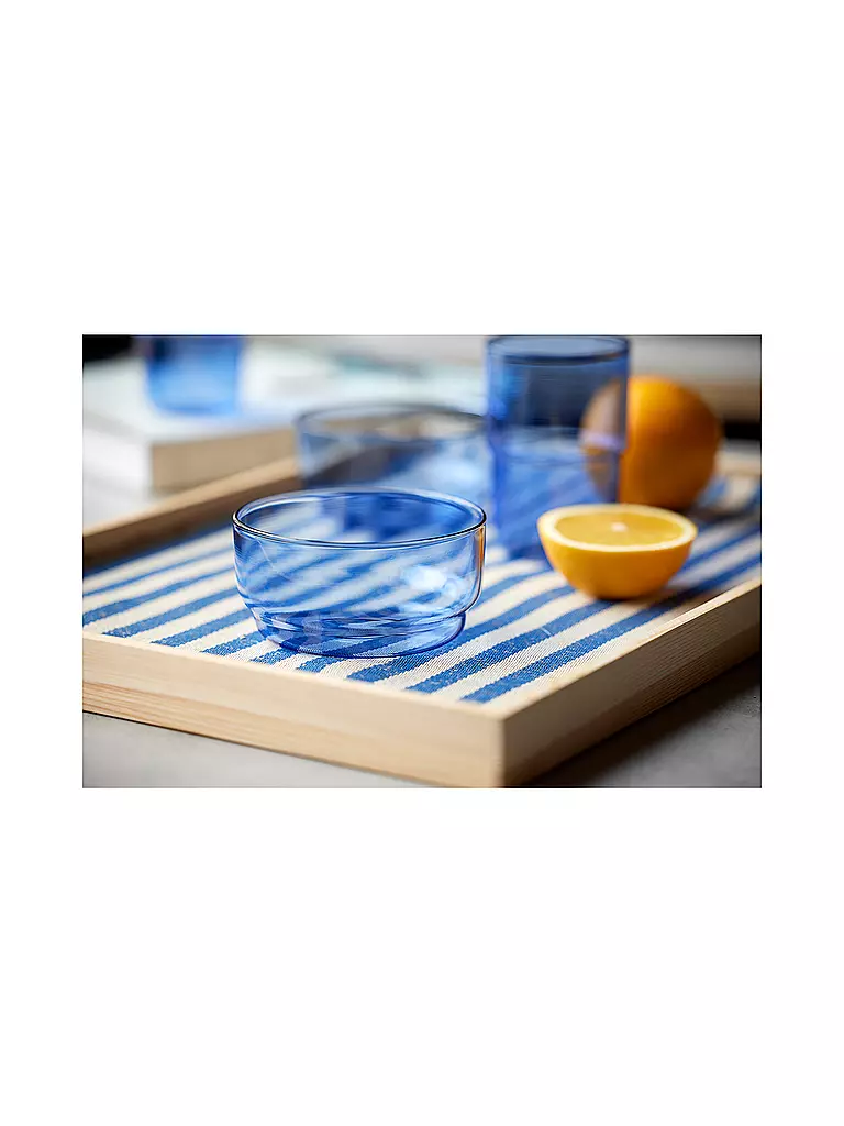 LYNG BY GLAS | Schale 2er Set TORINO 50cl Blau   | blau