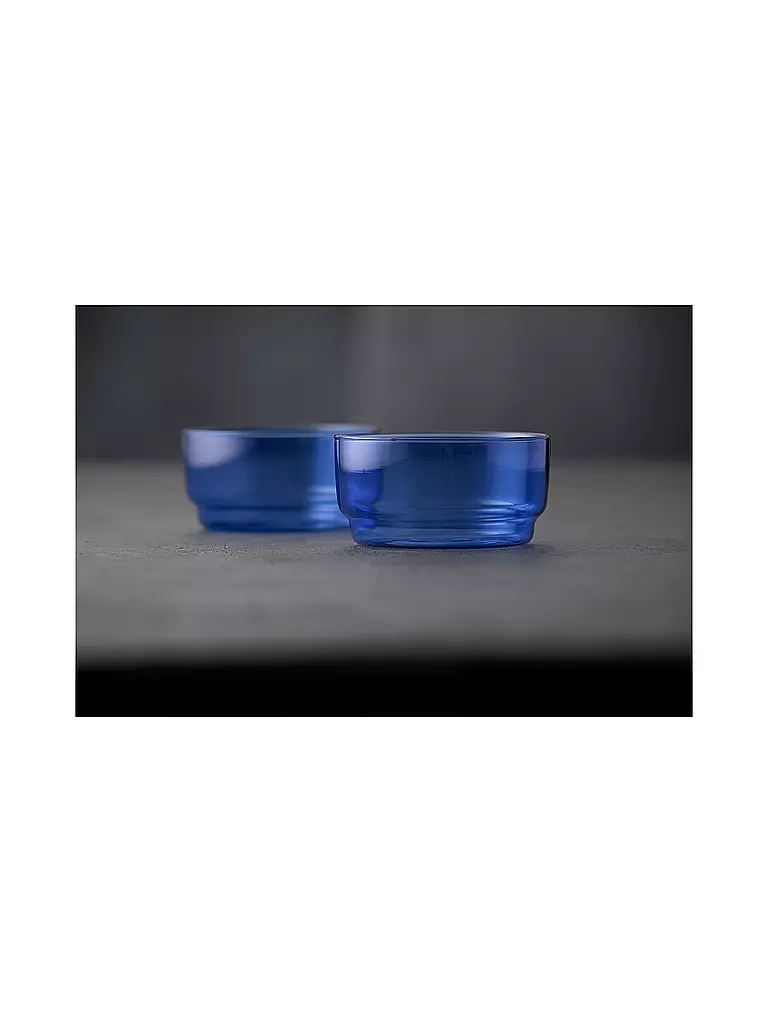 LYNG BY GLAS | Schale 2er Set TORINO 50cl Blau   | blau