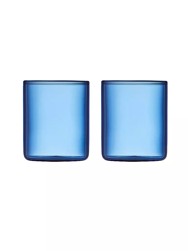 LYNG BY GLAS | Schnapsglas 2er Set TORINO 6cl Blau   | blau