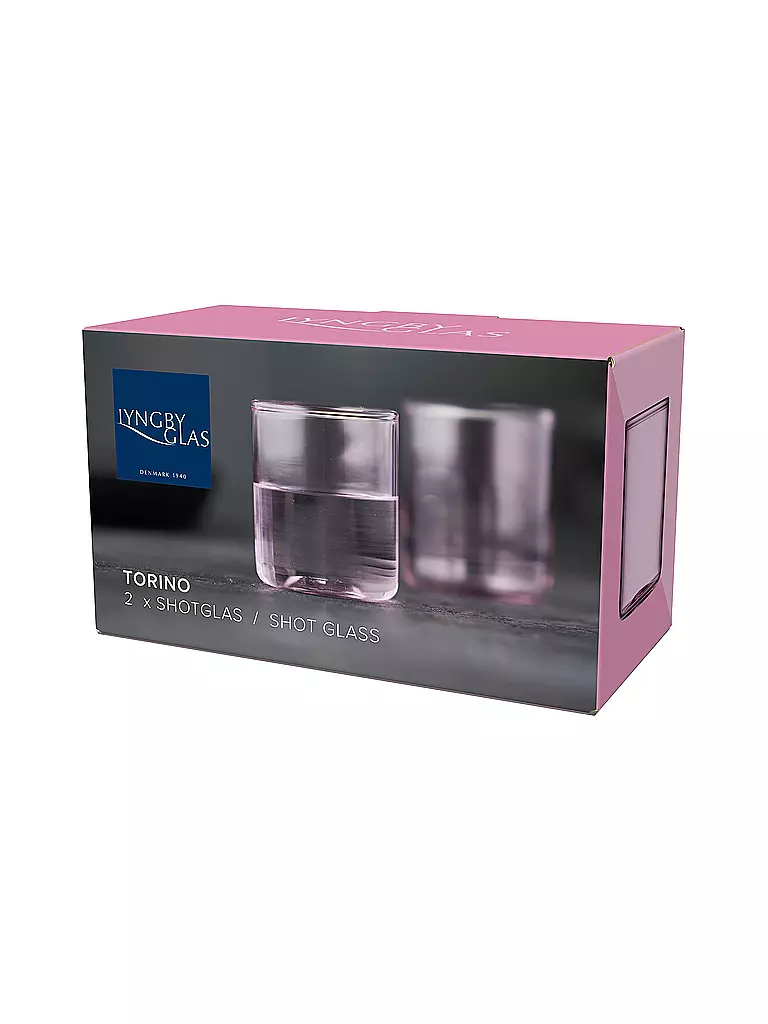 LYNG BY GLAS | Schnapsglas 2er Set TORINO 6cl Pink | rosa