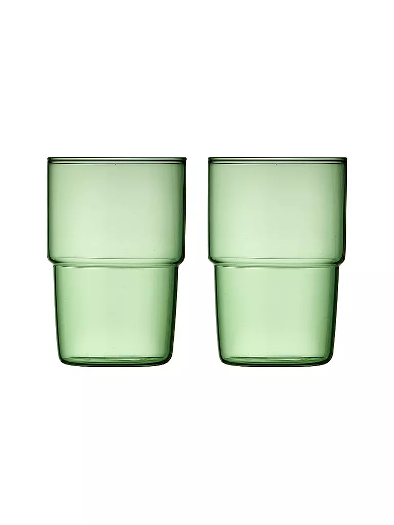 LYNG BY GLAS | Trinkglas 2er Set TORINO 40 cl Gruen | hellgrün