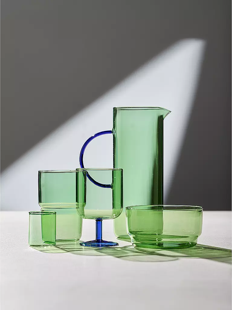 LYNG BY GLAS | Trinkglas 2er Set TORINO 40 cl Gruen | hellgrün