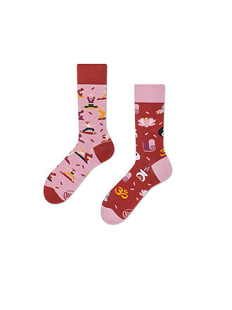 MANY MORNINGS | Damen Socken NAMASTE altrosa