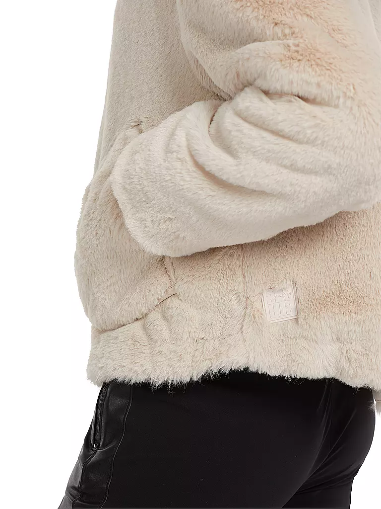 MARC CAIN | Jacke in Felloptik  | creme