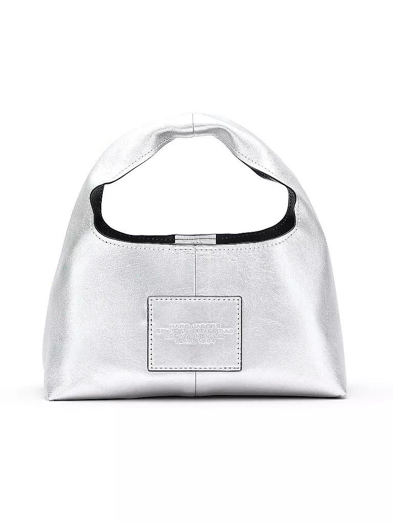 MARC JACOBS | Ledertasche - Henkeltasche THE MINI SACK  | silber