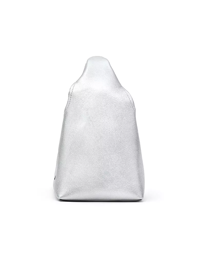 MARC JACOBS | Ledertasche - Henkeltasche THE MINI SACK  | silber