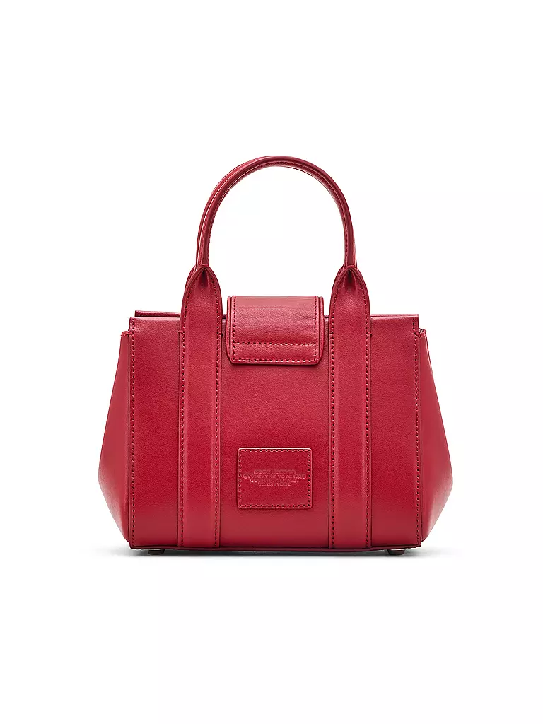 MARC JACOBS | Ledertasche - Mini Bag THE TURNLOCK CROSSBODY TOTE | dunkelrot