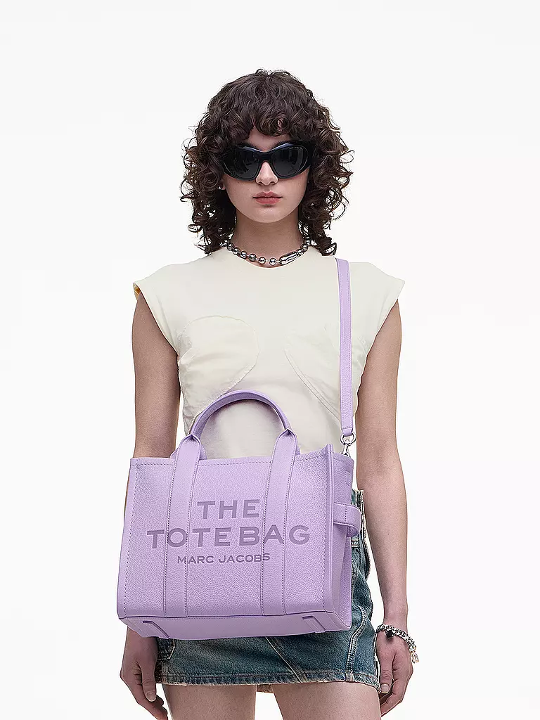 MARC JACOBS | Ledertasche - Tote Bag THE MEDIUM TOTE LEATHER | lila