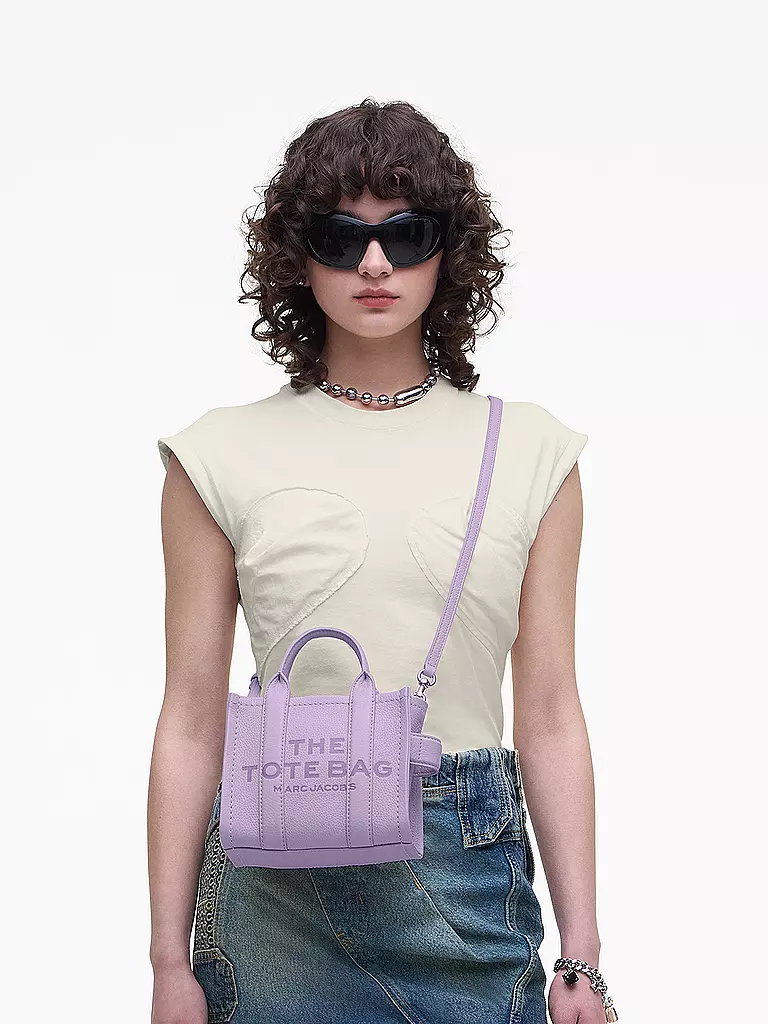 MARC JACOBS | Ledertasche - Tote Bag THE MINI TOTE | lila