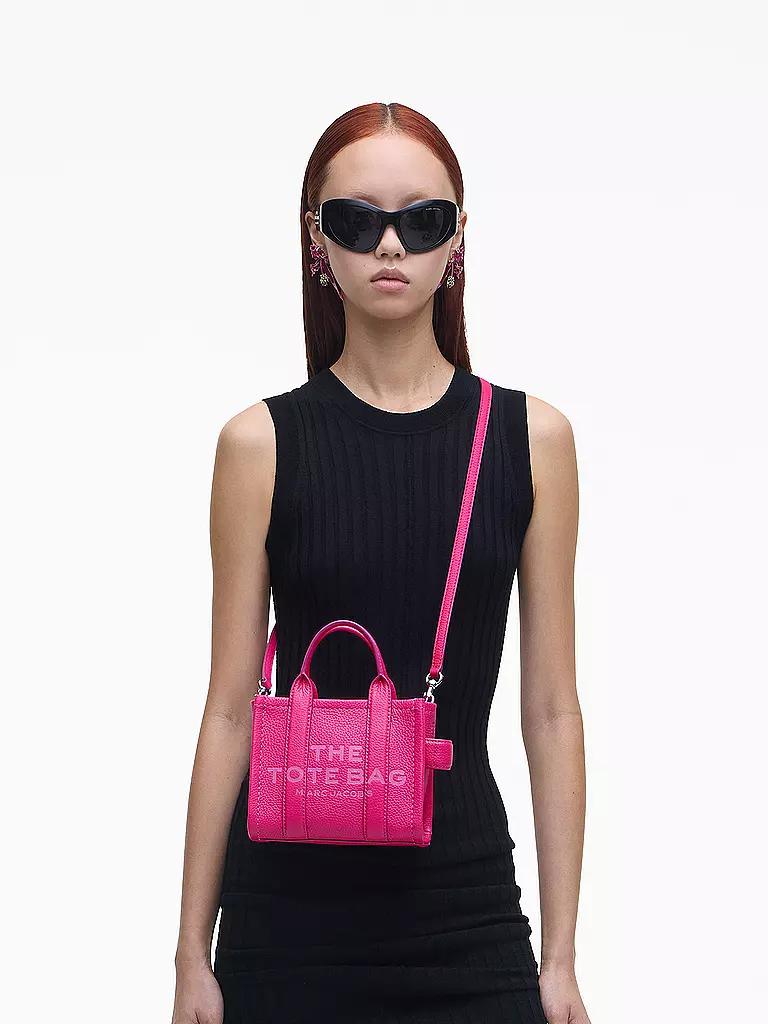 MARC JACOBS | Ledertasche - Tote Bag THE MINI TOTE | pink