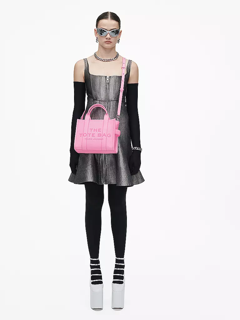 MARC JACOBS | Ledertasche - Tote Bag THE SMALL TOTE LEATHER | rosa