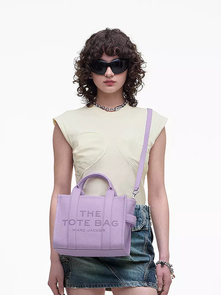 MARC JACOBS | Ledertasche - Tote Bag THE SMALL TOTE LEATHER | lila