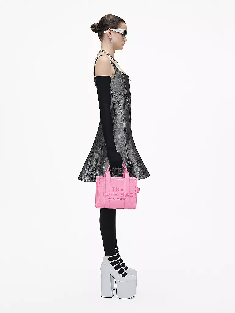 MARC JACOBS | Ledertasche - Tote Bag THE SMALL TOTE LEATHER | rosa