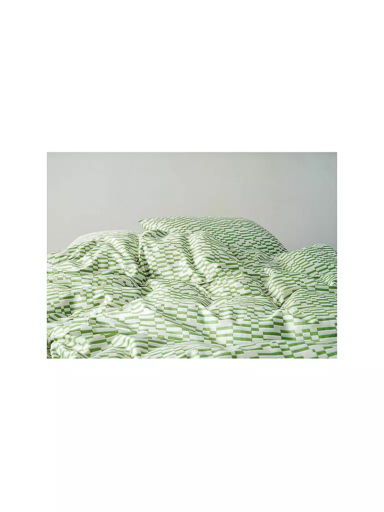 MARC O'POLO HOME | Satin-Bettwäsche HARPA 70x90cm/140x200cm Fern Green | hellgrün