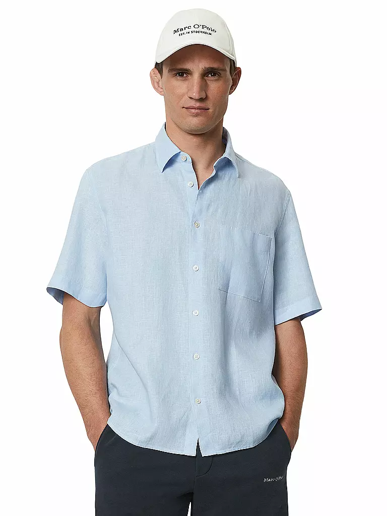 MARC O'POLO | Leinenhemd Regular Fit  | blau