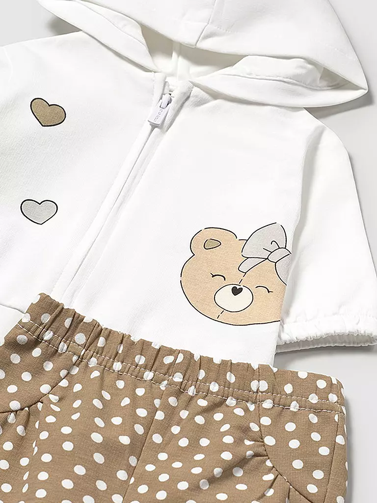 MAYORAL | Baby Set 3-teilig T-Shirt, Sweatjacke und Leggings | weiss