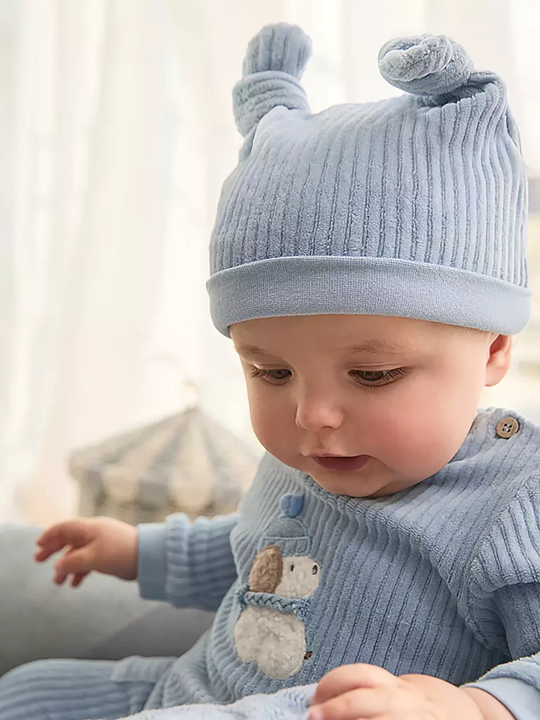 MAYORAL | Baby Set Mütze, Pullover, Hose 3-teilig | hellblau