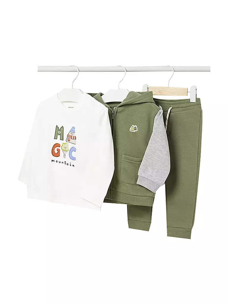 MAYORAL | Baby Set Sweater, Sweatjacke, Jogginghose 3-teilig | grün