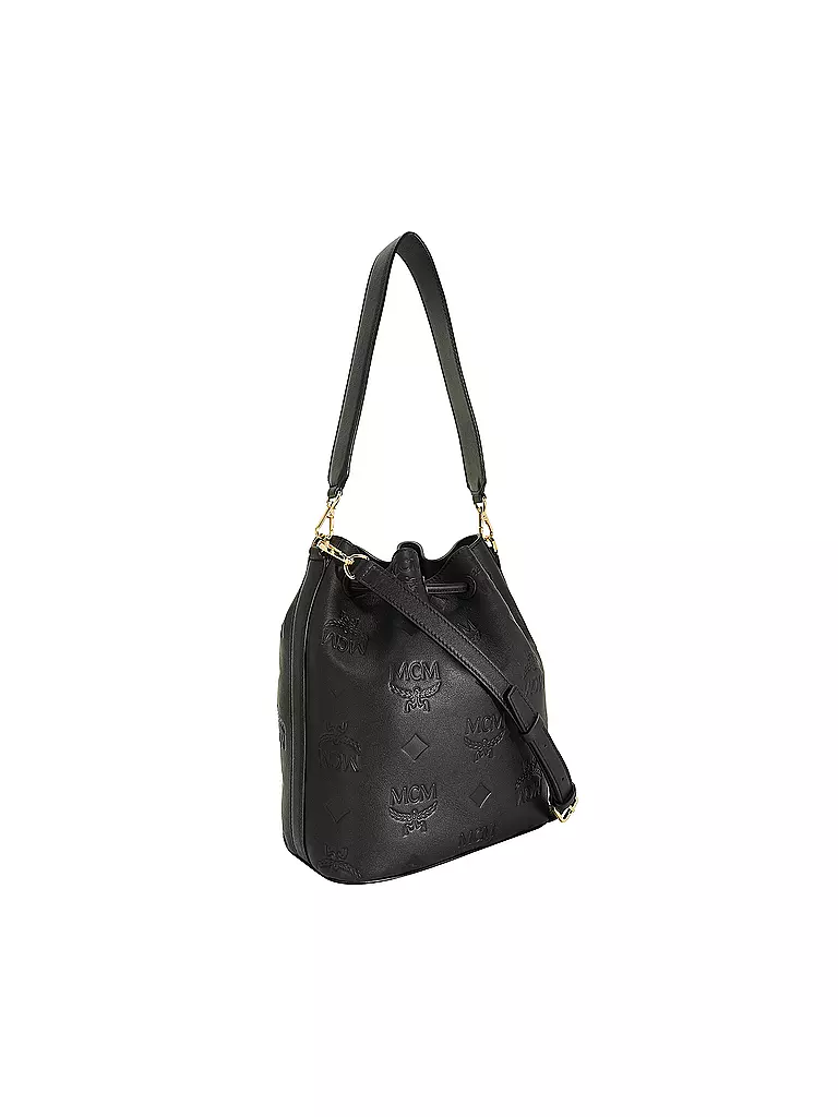 MCM | Ledertasche - Bucket Bag DESSAU Medium | schwarz