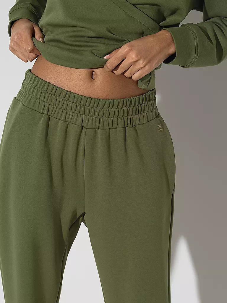 MEY | Loungewear Hose SMOOTH | dunkelgrün