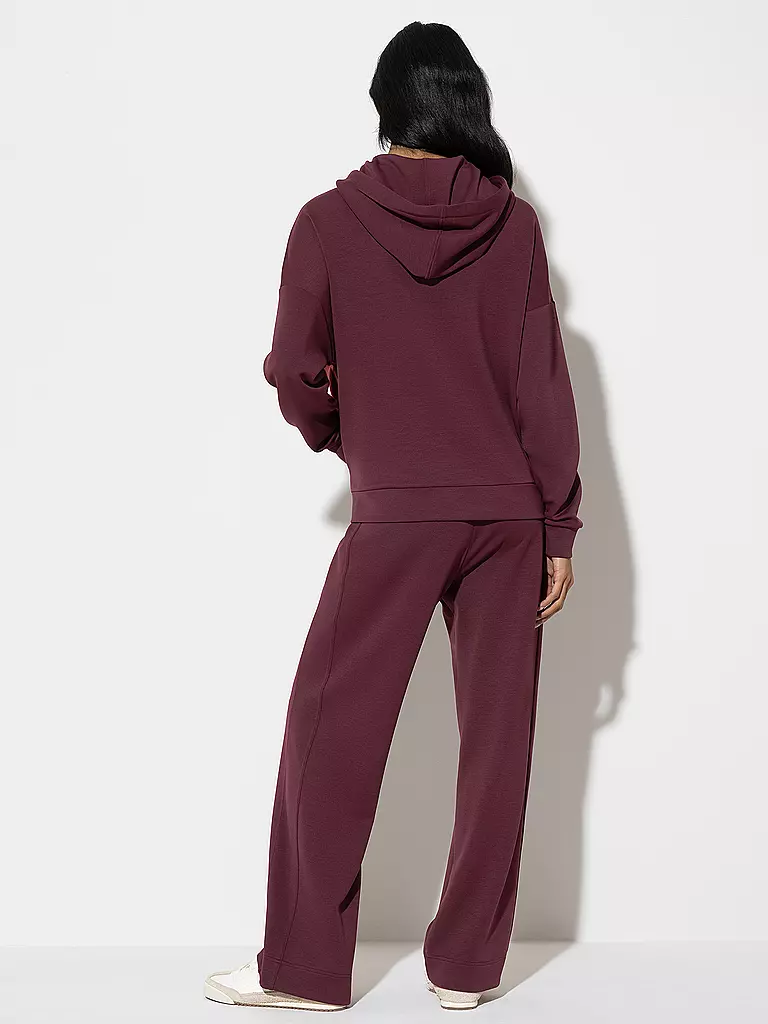 MEY | Loungewear Kapuzenjacke SMOOTH | dunkelrot