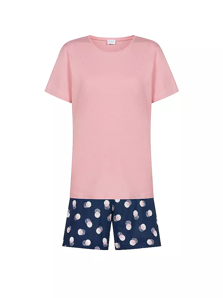 MEY | Pyjama SCRIBBLED DOTS | dunkelblau