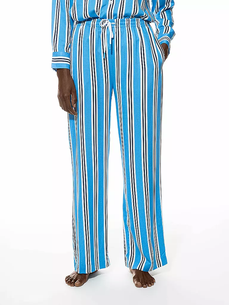 MEY | Pyjamahose CALMING STRIPES | hellblau