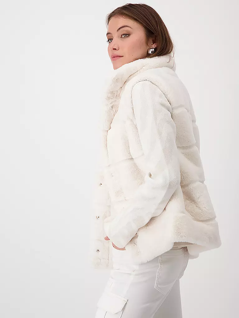 MONARI | Gilet in Felloptik | grau