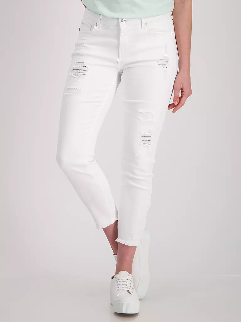 MONARI | Jeans 7/8 | weiss