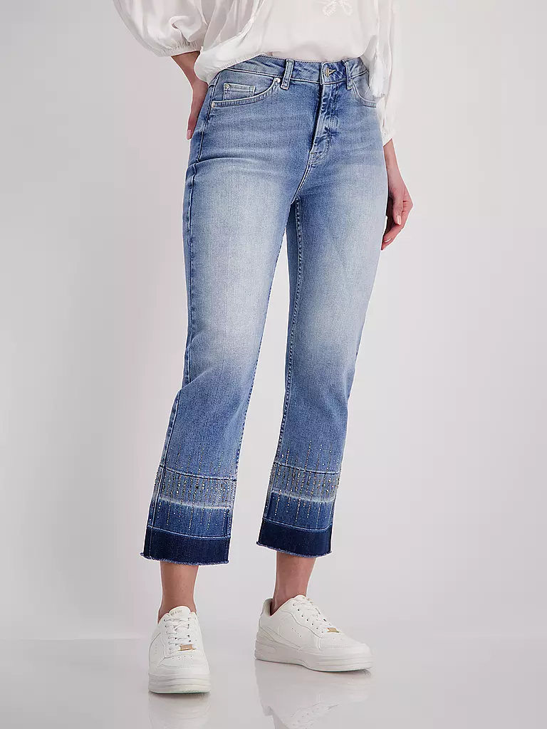 MONARI | Jeans Bootcut Fit 7/8 | blau