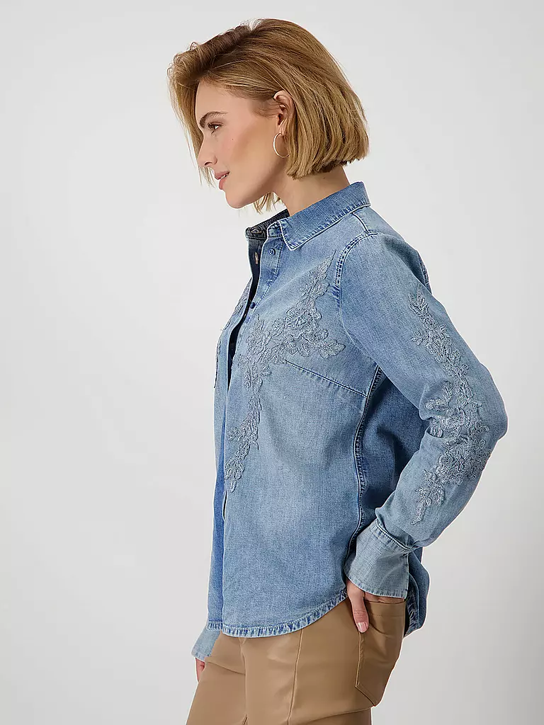 MONARI | Jeansbluse  | blau